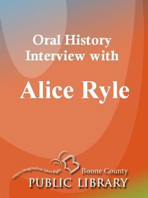 cover image of Oral History Interview with Alice Ryle